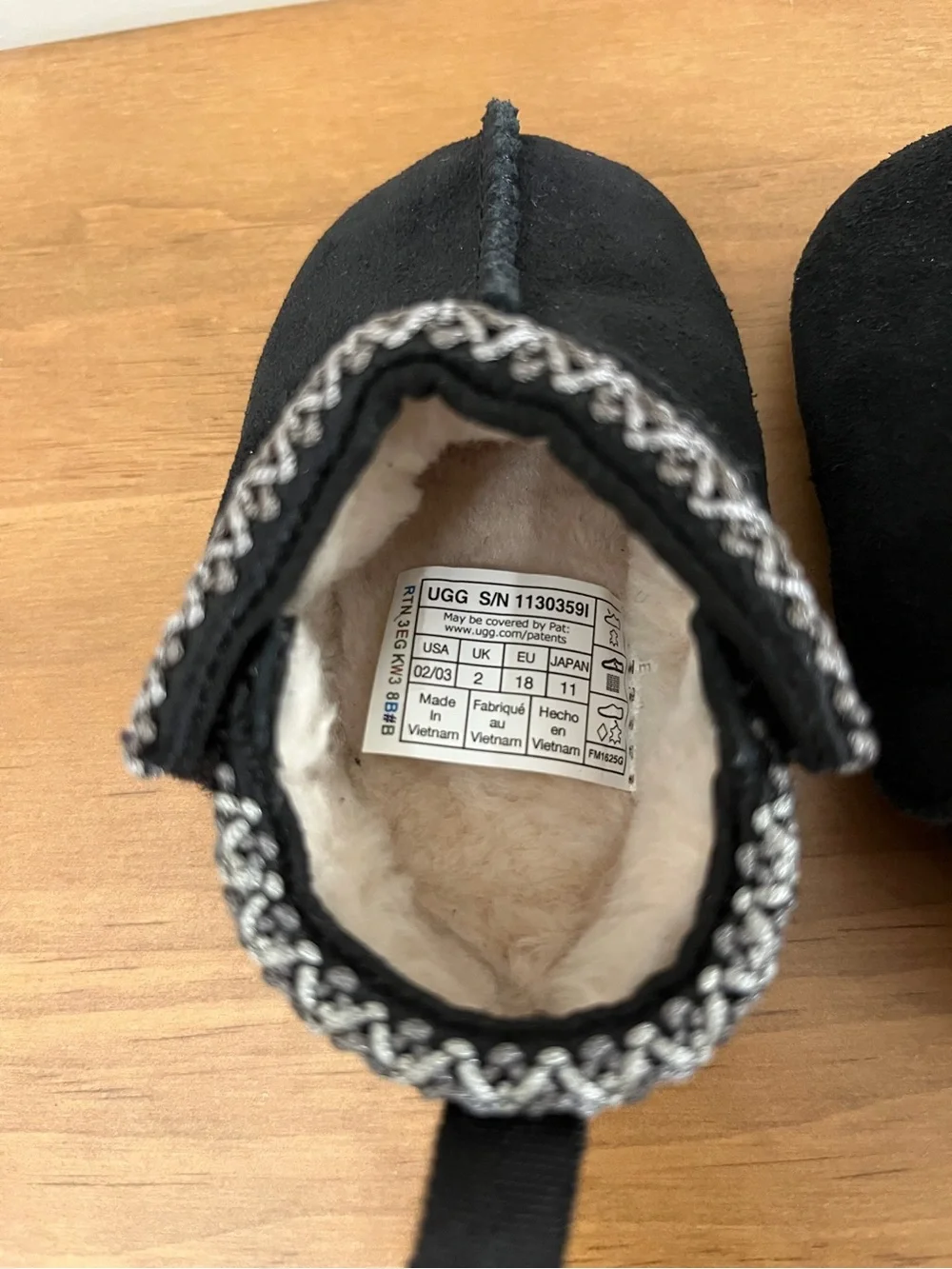 UGG black baby